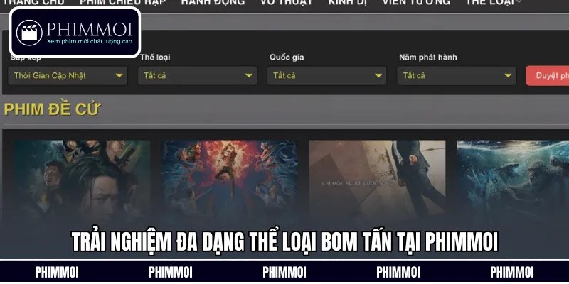 Trải nghiệm đa dạng thể loại bom tấn tại Phimmoi